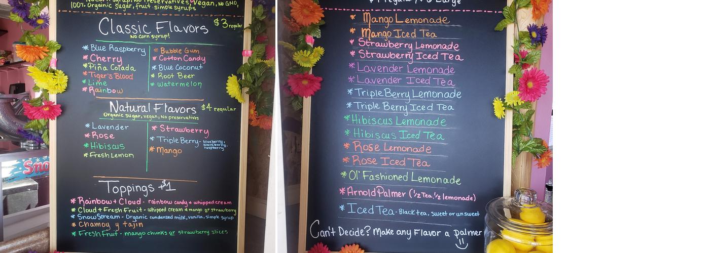 Sugar Bee's Sweets Menu