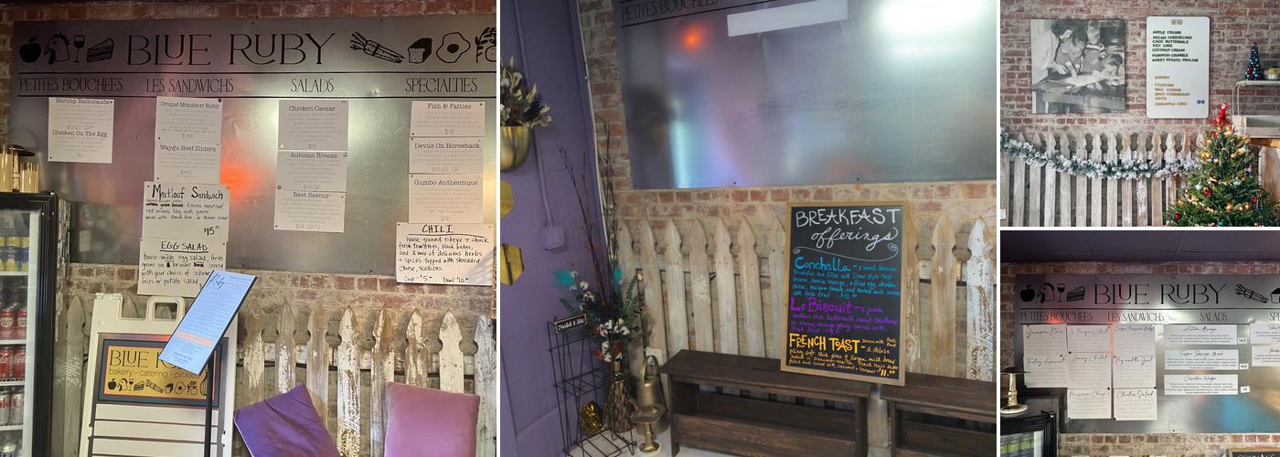 Blue Ruby Bakery Menu