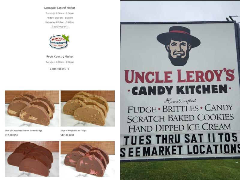 Uncle Leroy's Candy Kitchen Menu