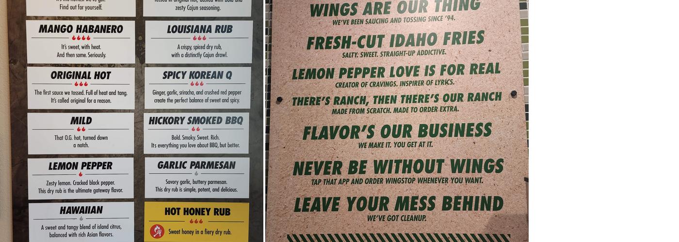 Wingstop Menu