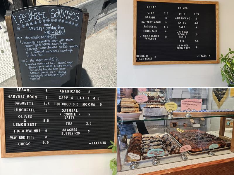 Working Culture Bread Menu