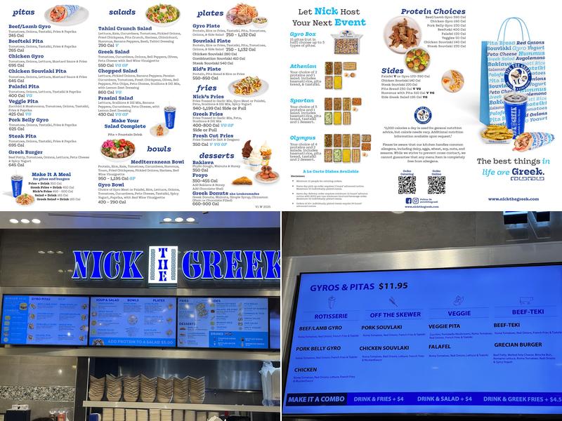 Nick the Greek Valley Fair Menu