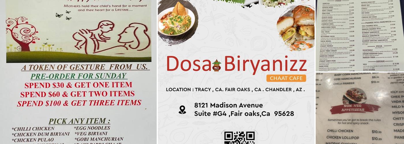 DOSA BIRYANIZZ CHAAT CAFE Menu
