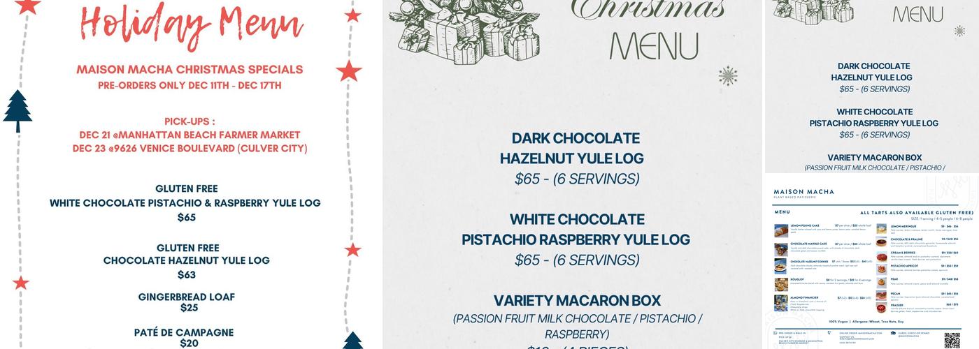 Maison Macha Menu