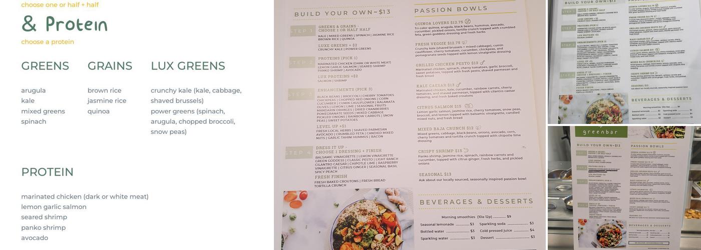 Greenbar Menu