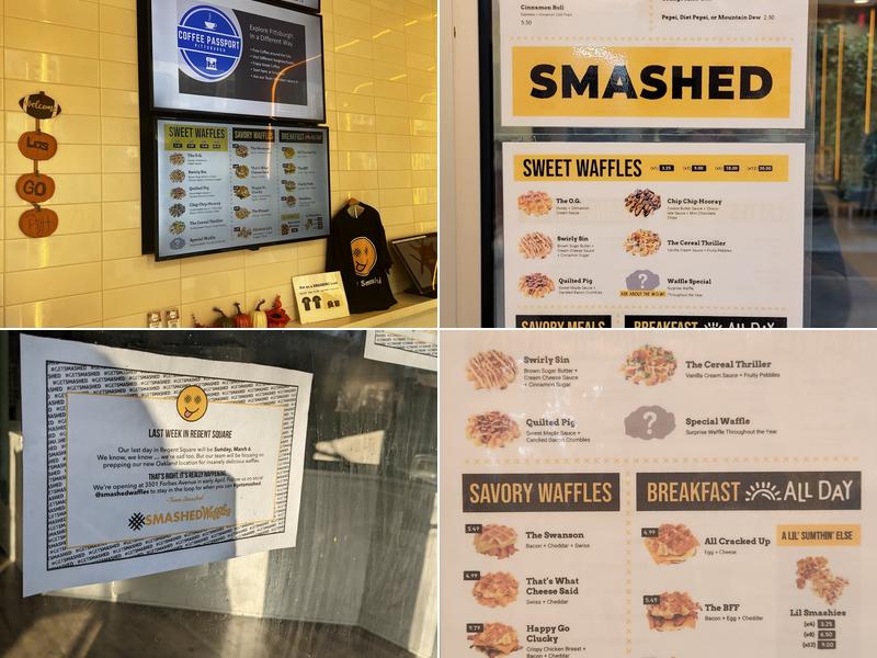 Smashed Waffles Menu