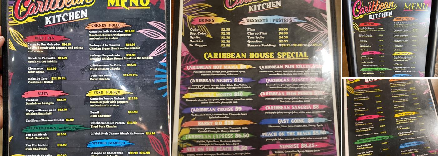 Caribbean Kitchen Menu