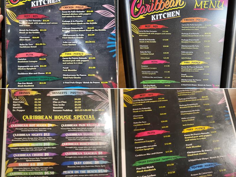 Caribbean Kitchen Menu