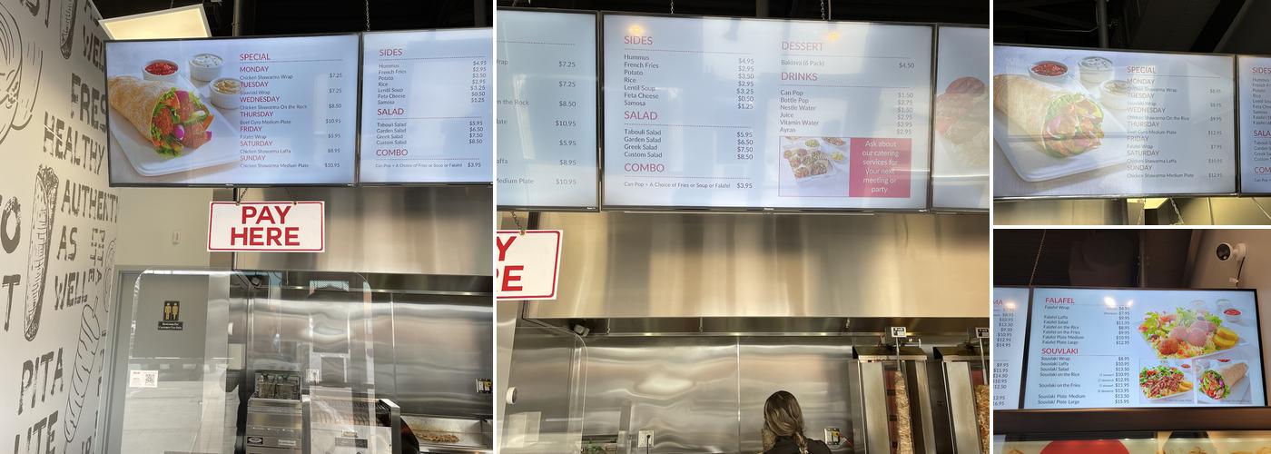 Pita lite Shawarma Menu