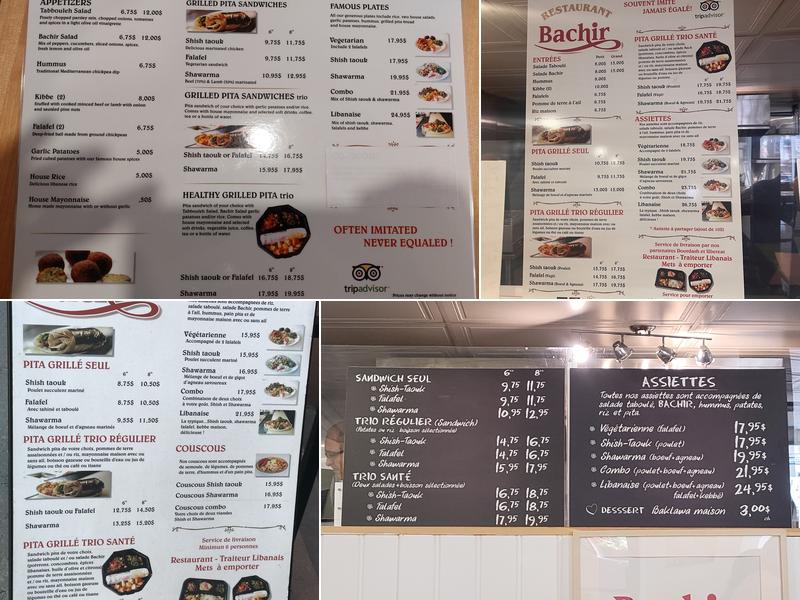 Restaurant Bachir Menu