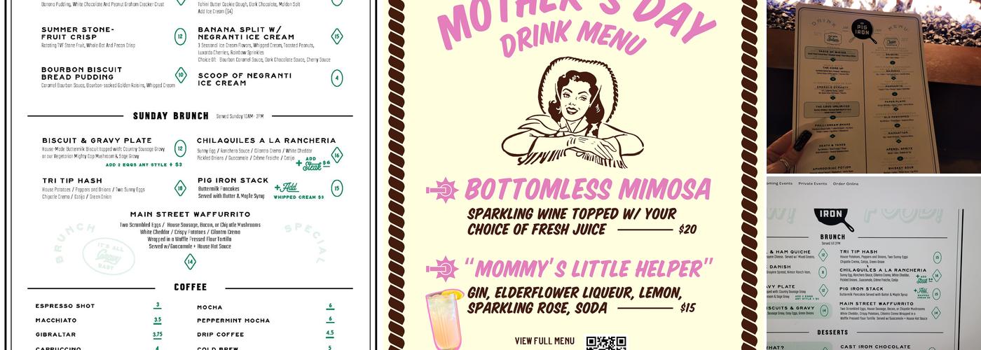 Pig Iron Menu