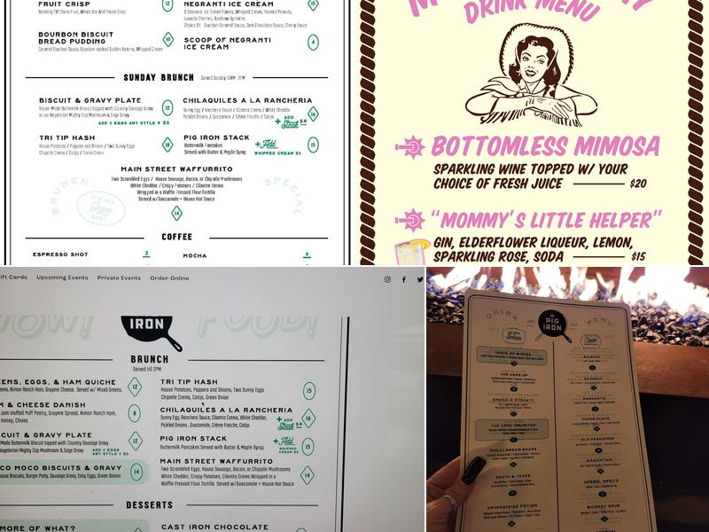 Pig Iron Menu