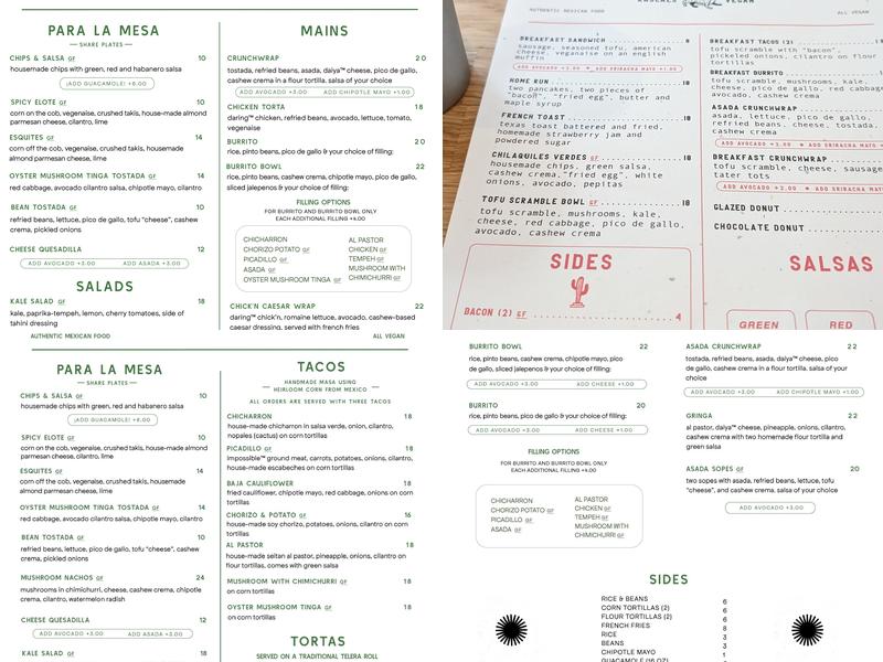 Rascal's Menu