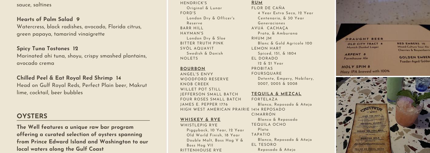 The Well Menu