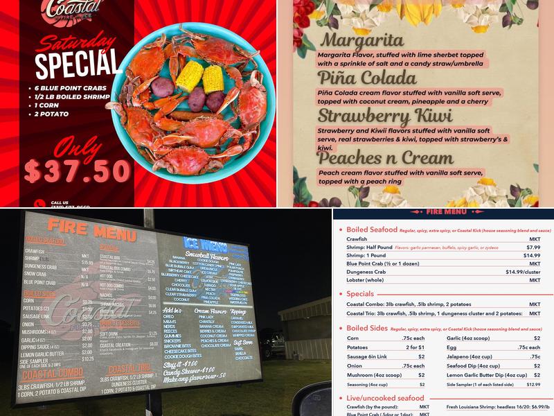 Coastal Fire & Ice Menu