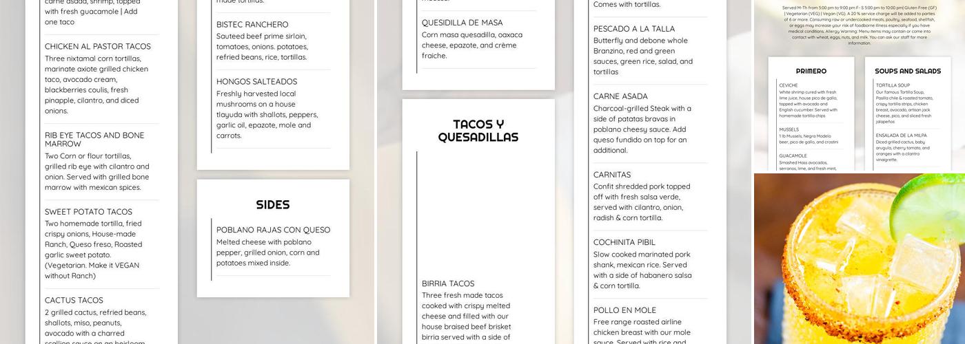 MONARCA Menu
