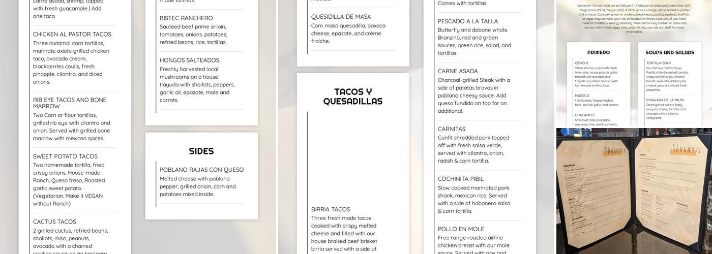 MONARCA Menu