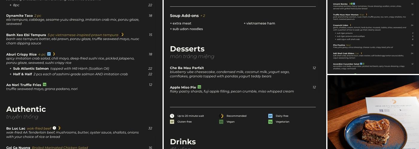 District Eleven Menu