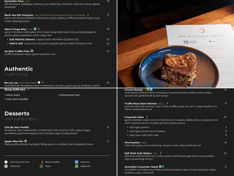 District Eleven Menu