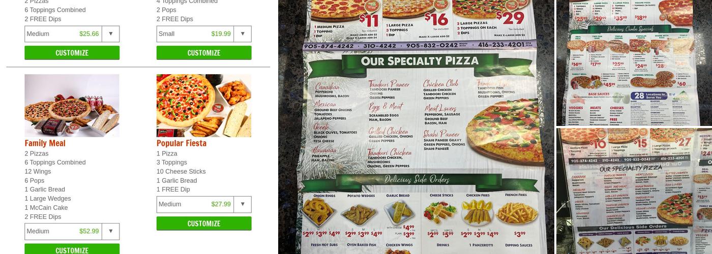 Popular Pizza Menu