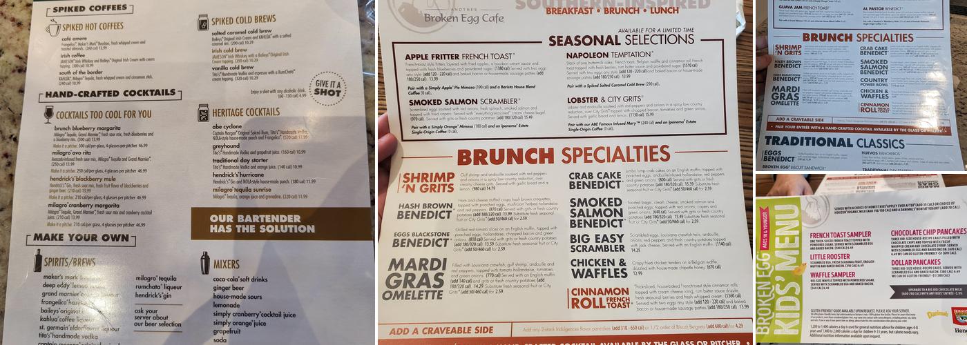 Another Broken Egg Cafe Menu