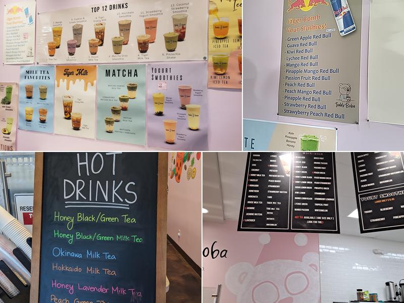Teddy Boba Menu
