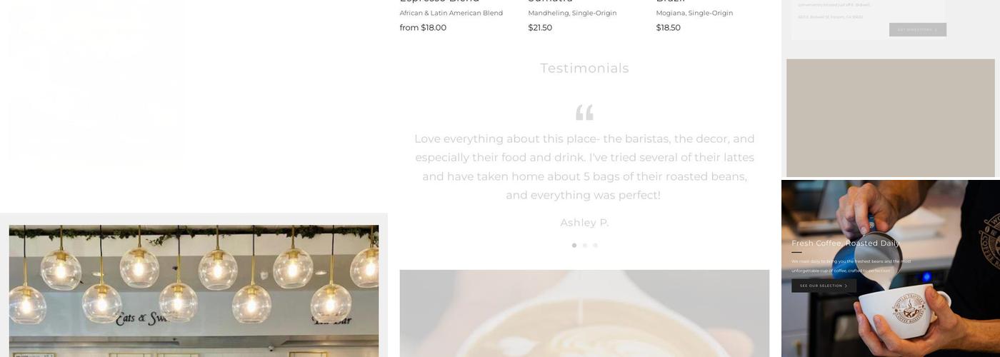 World Traveler Coffee Roasters Menu