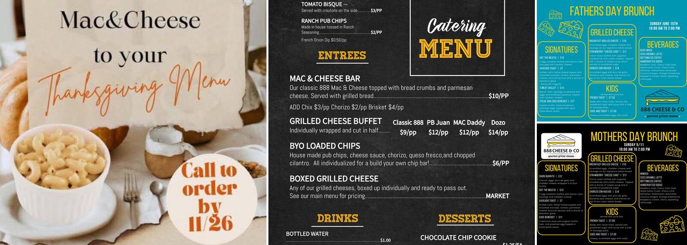 888 Cheese & Co. Menu
