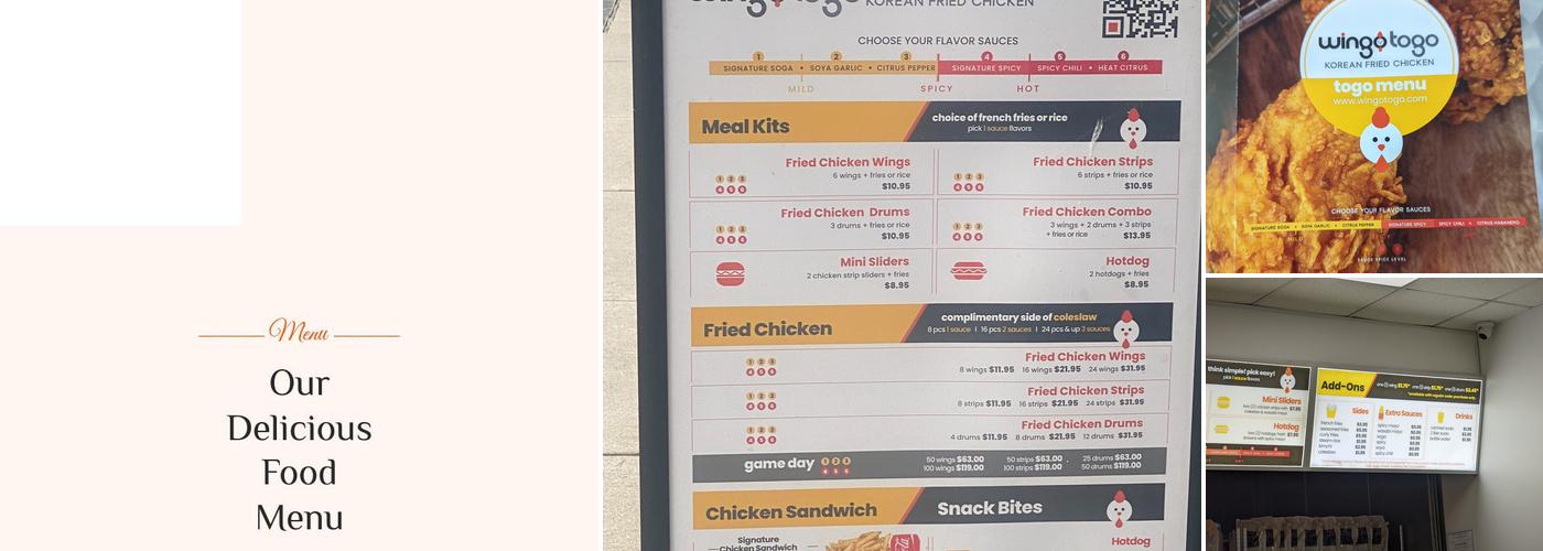 WingoTogo Menu