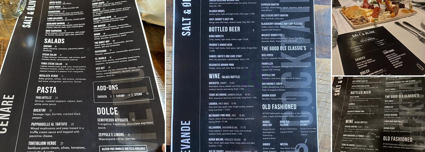 Salt & Olive Menu
