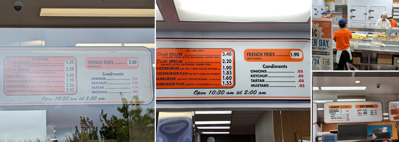 Dick's Drive-In Menu