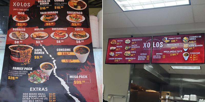 Birrieria xolos Menu