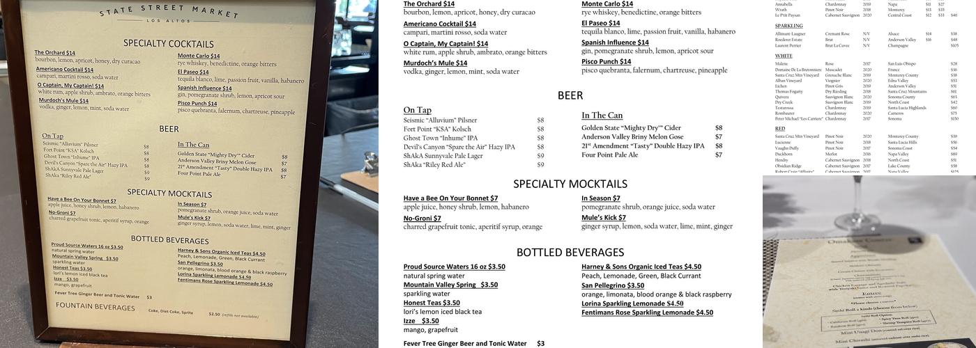 Murdoch's Bar Menu