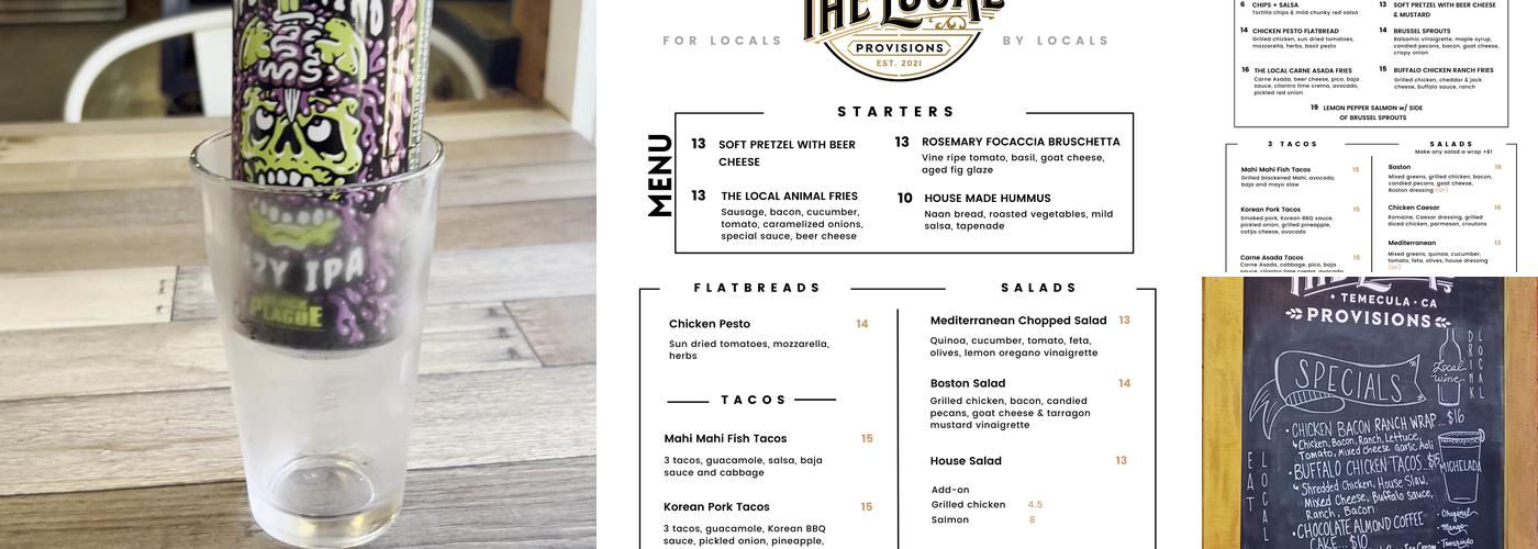 The Local Provisions Menu