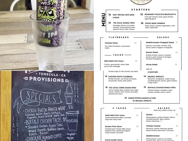 The Local Provisions Menu