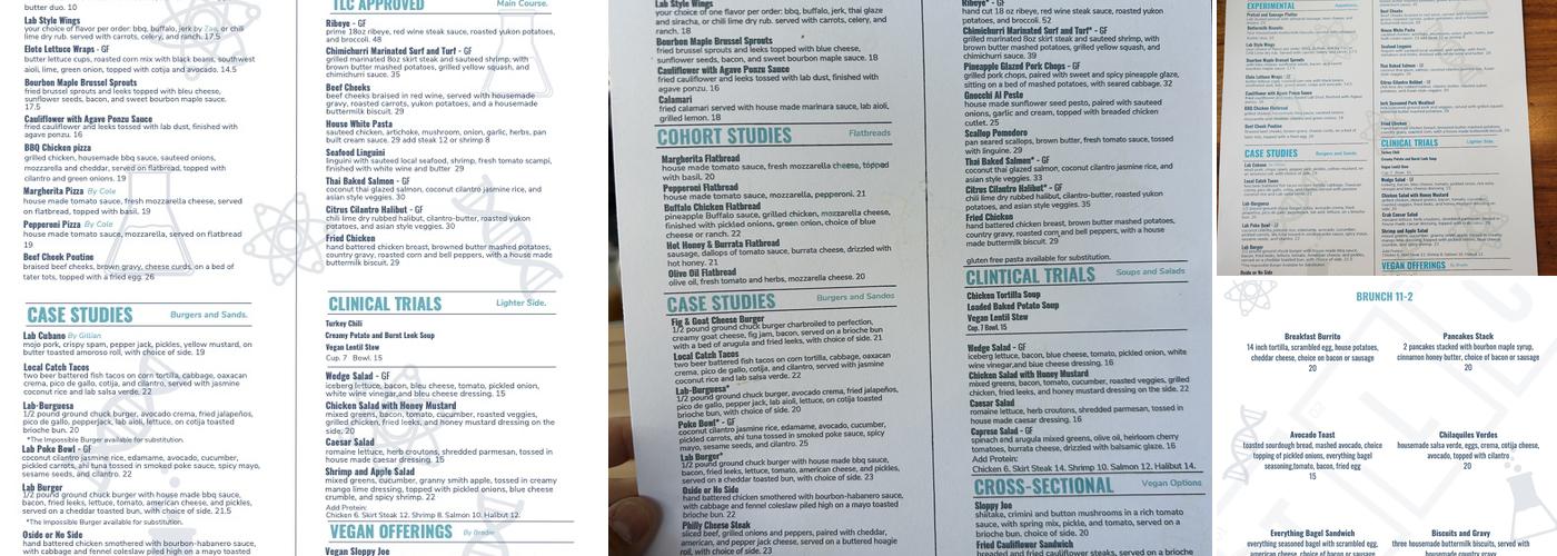 The Lab Collaborative Menu