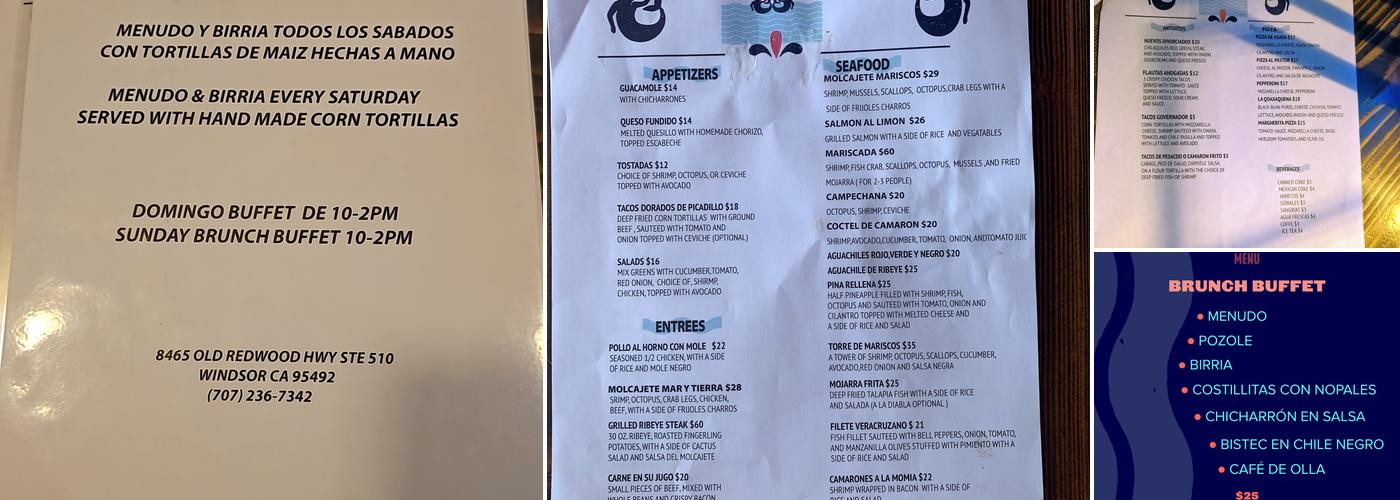 Pezcow Menu