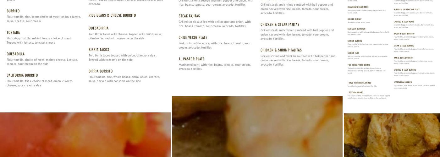 Taqueria Ay Jalisco Express Menu