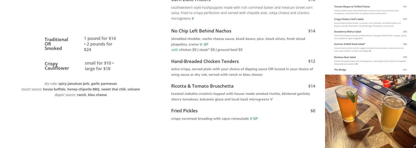 Windfall Brewing Co. Menu