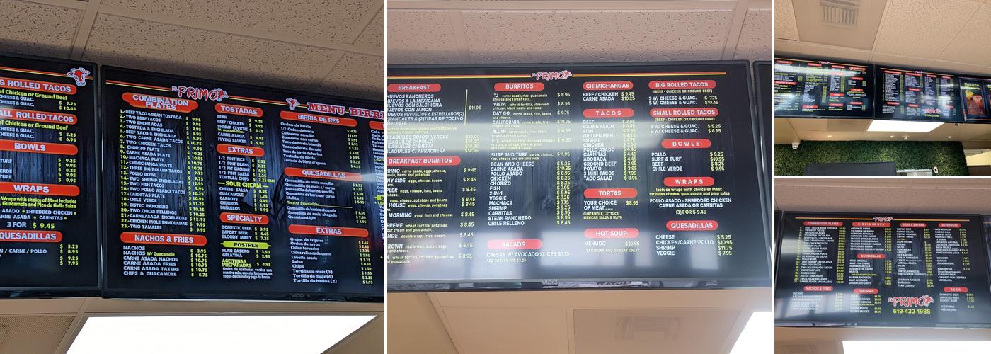 El Primo Birrieria Menu