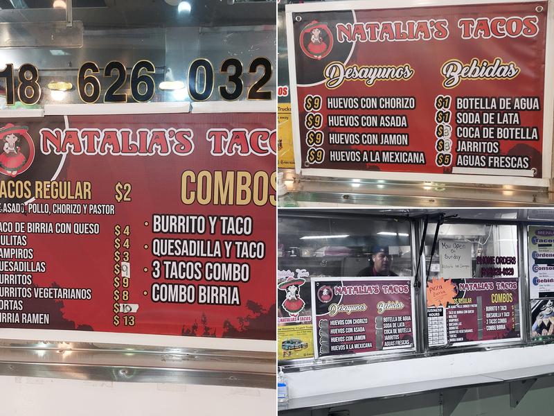 Natalias’tacos Menu