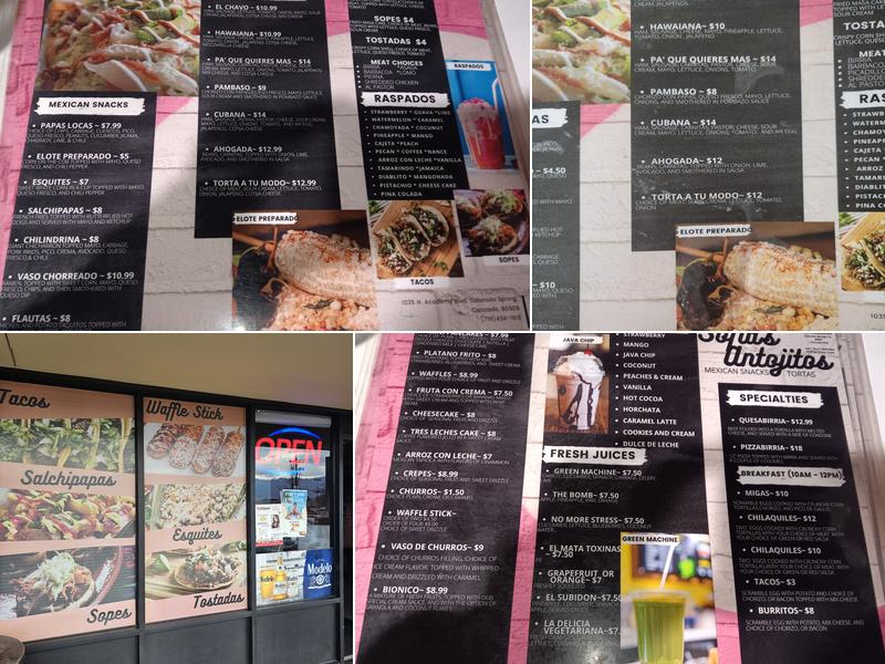 Sofia's Antojitos Menu
