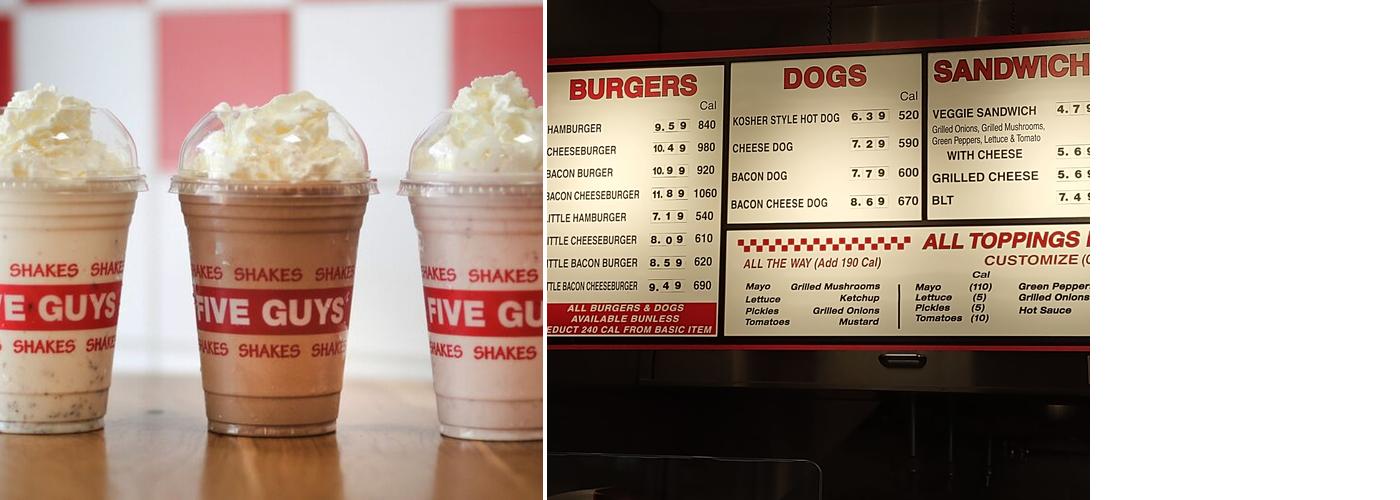 Five Guys Menu