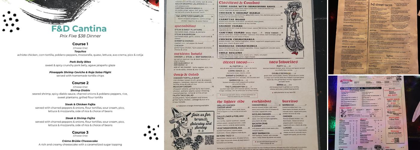 F&D Cantina Menu