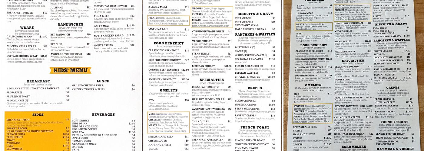 Rise & Bite Cafe Menu