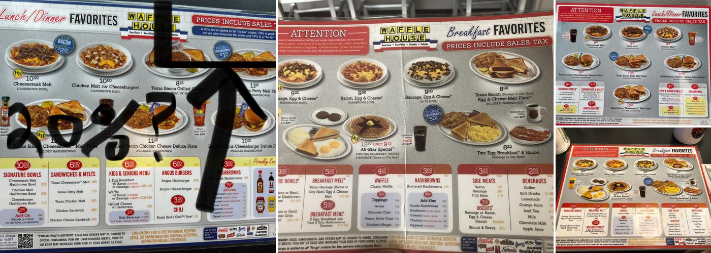 Waffle House Menu