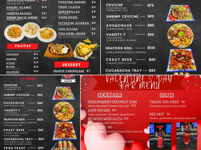 Mariscos KC Menu