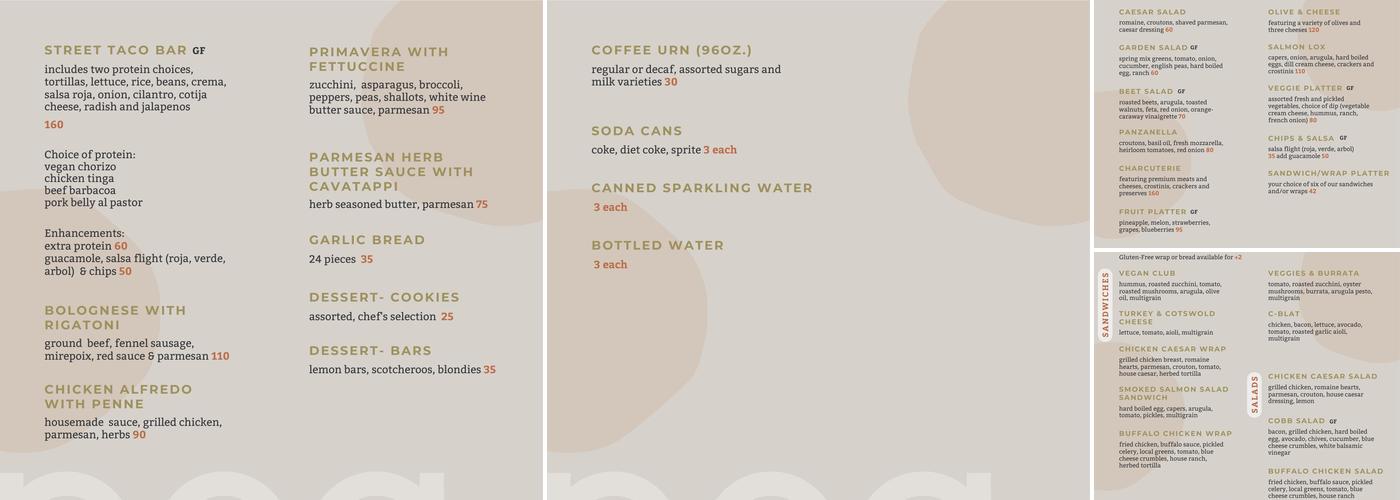 noa Minneapolis Menu