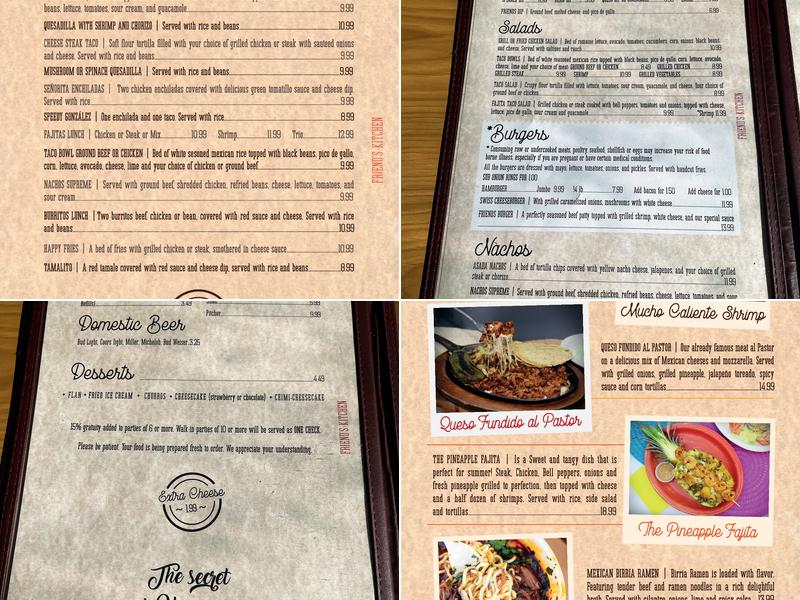 Friend’s Kitchen Brookhaven Menu