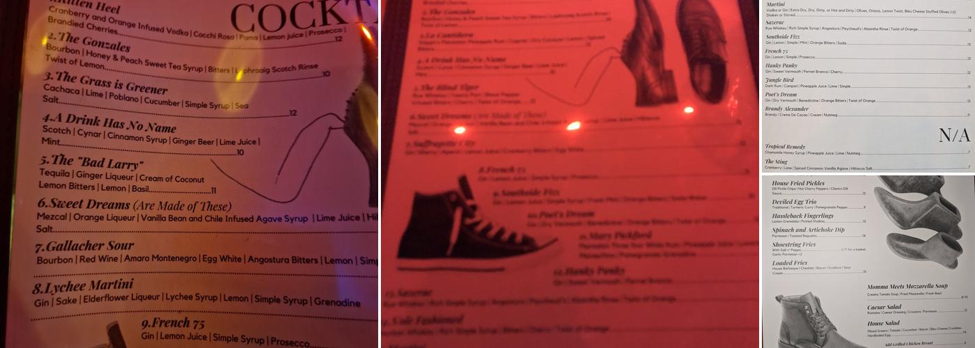 Sole's Menu